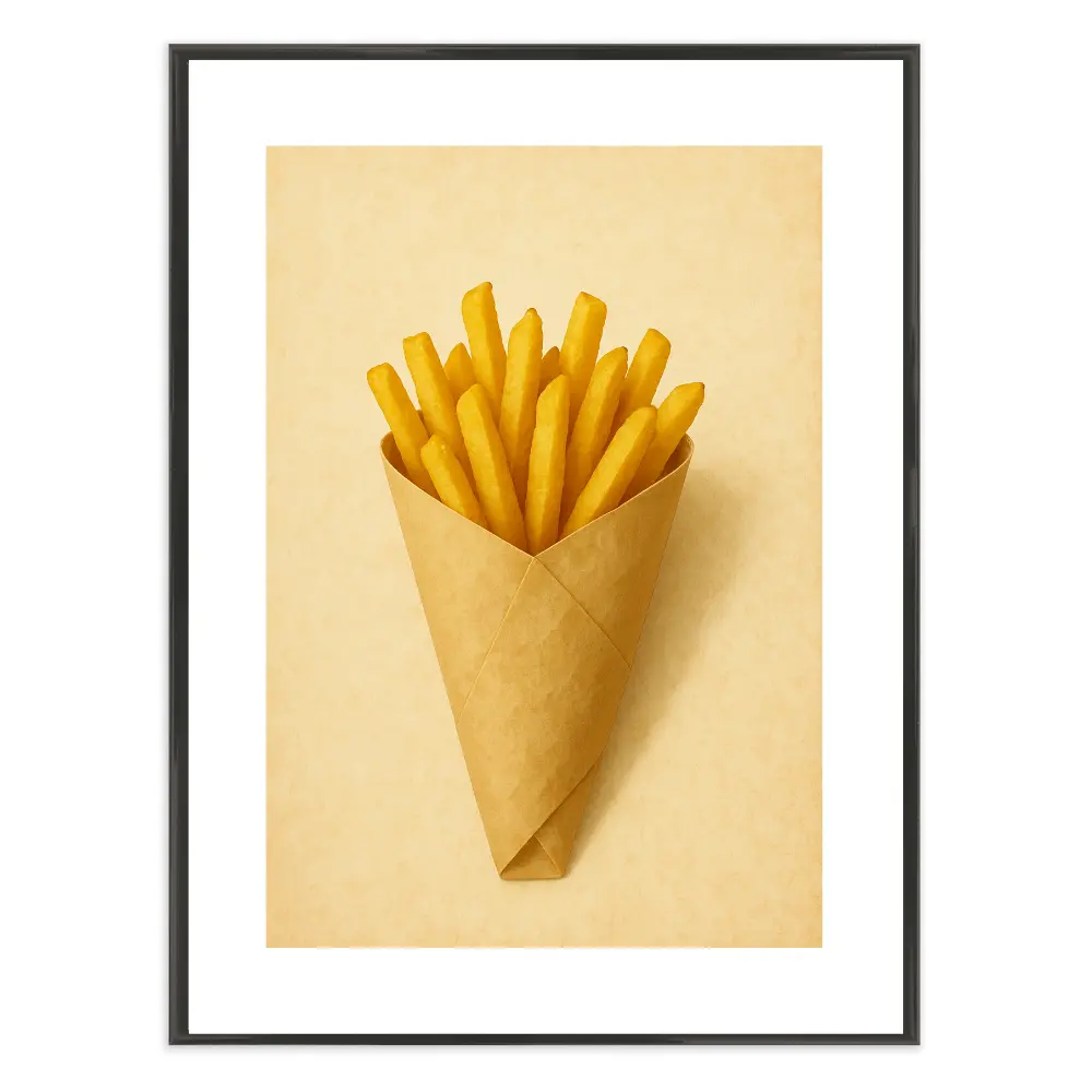 Poster mit Bilderrahmen Pommes Frites - verschiedene Formate Interior Design