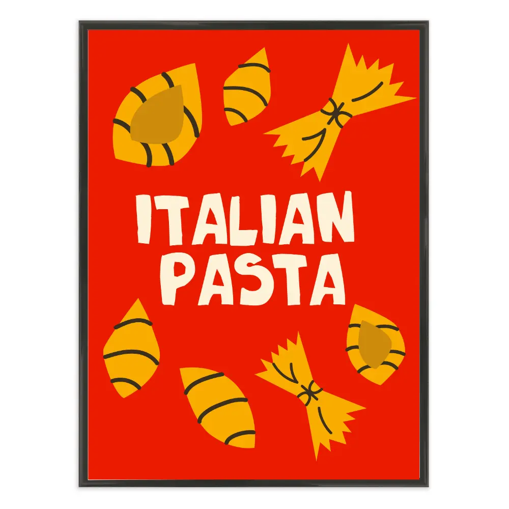 Poster mit Bilderrahmen Italian Pasta - verschiedene Formate Interior Design