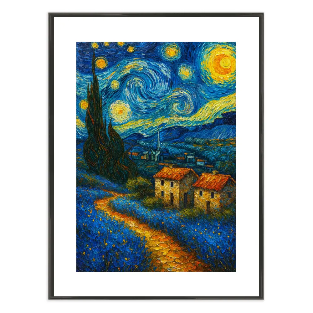 Poster mit Bilderrahmen van Gogh Landschaft - verschiedene Formate Interior Design