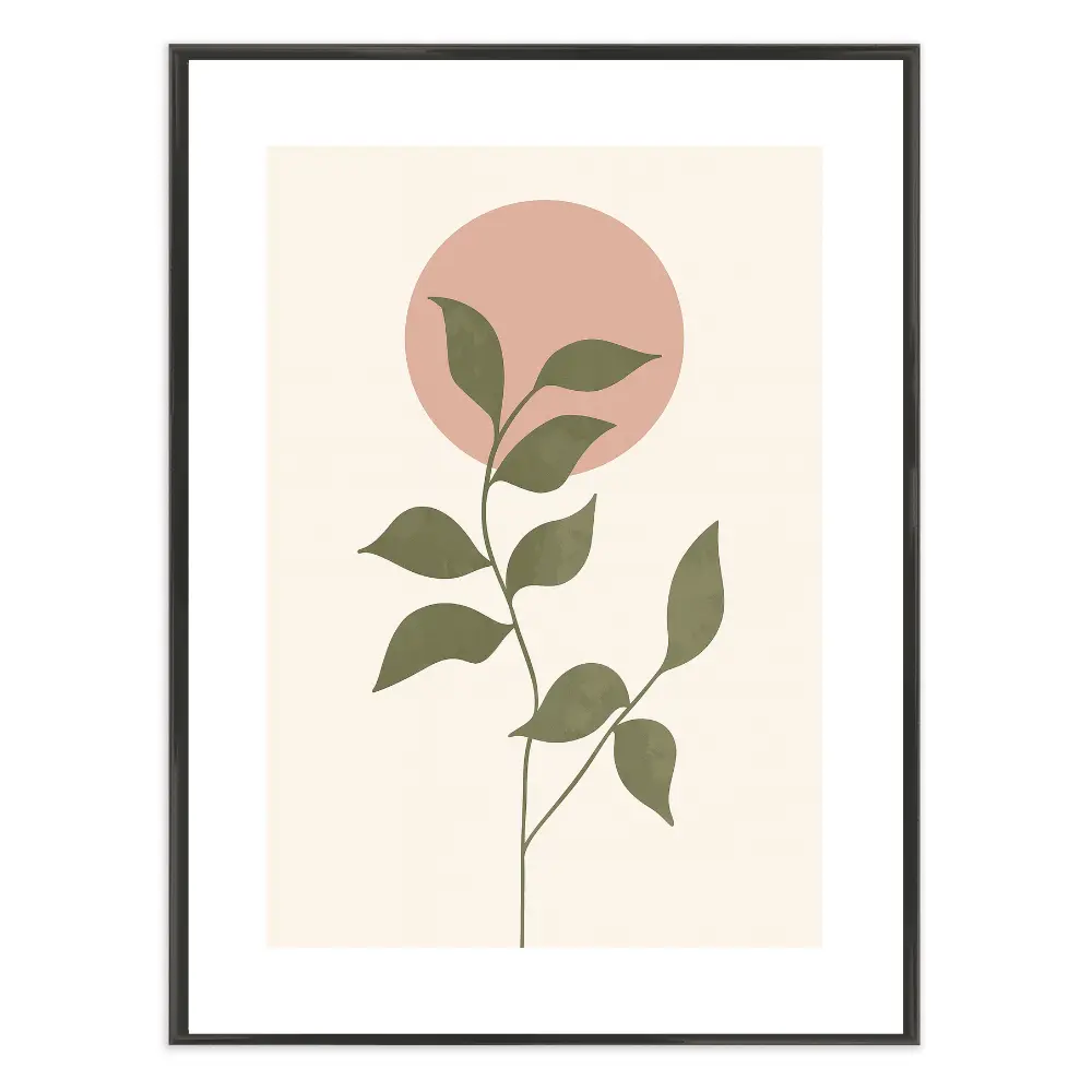 Poster mit Bilderrahmen Botanical Minimal Art - verschiedene Formate Interior Design