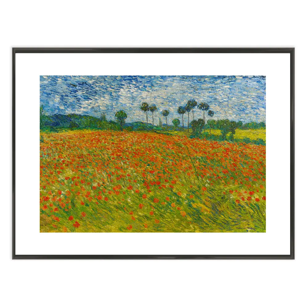 Poster mit Bilderrahmen van Gogh Mohnwiese - verschiedene Formate Interior Design