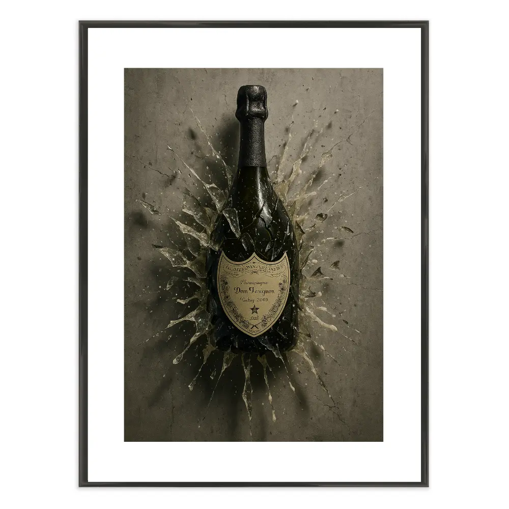 Poster mit Bilderrahmen Champagner - verschiedene Formate Interior Design