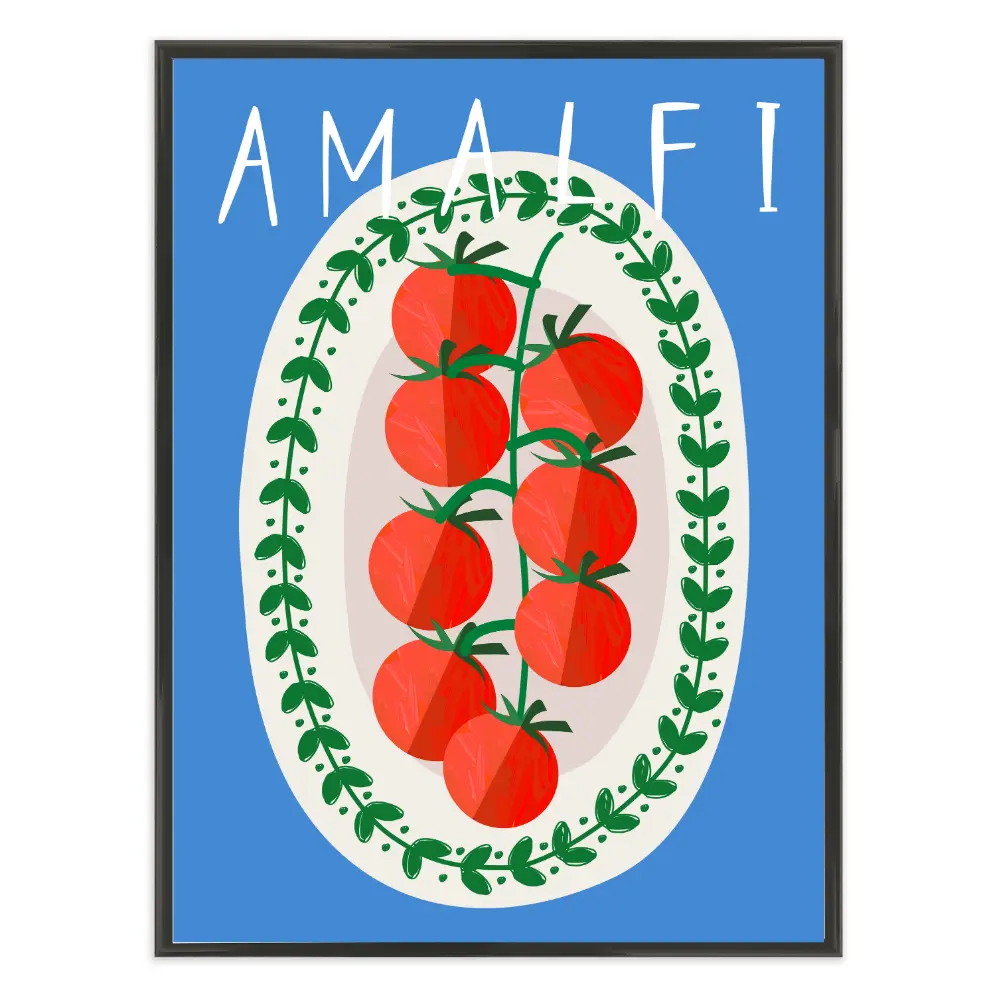 Poster mit Bilderrahmen Amalfi - verschiedene Formate Interior Design