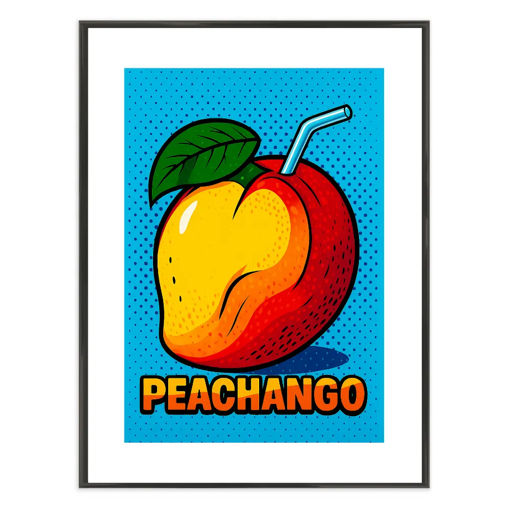 Poster mit Bilderrahmen Peachango - verschiedene Formate Interior Design