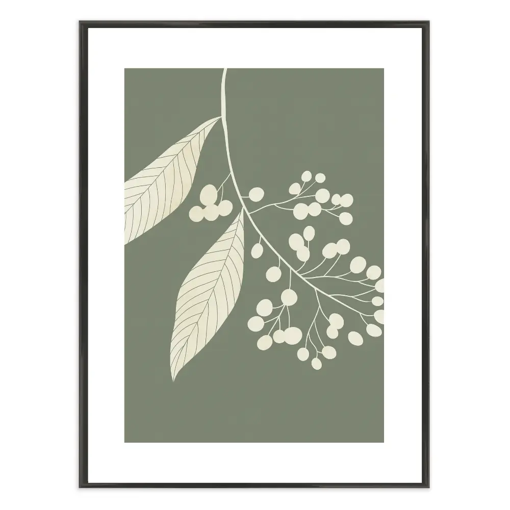 Poster mit Bilderrahmen Botanical Eucalypthus - verschiedene Formate Interior Design
