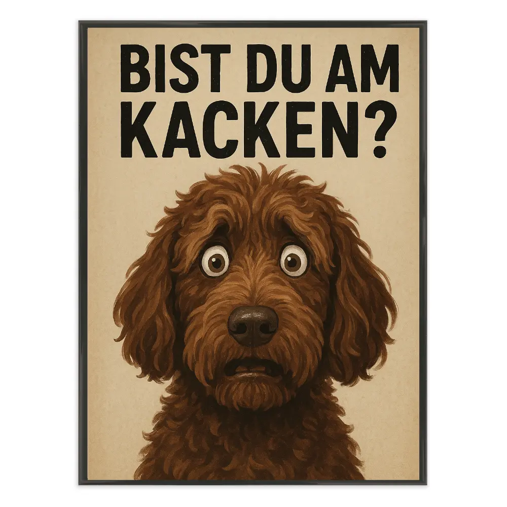 Poster mit Bilderrahmen Bist Du am...? - inklusive Bilderrahmen Interior Design