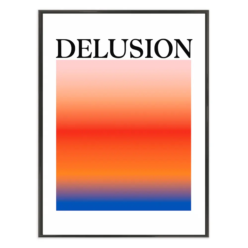 Poster mit Bilderrahmen Delusion - inklusive Bilderrahmen Interior Design