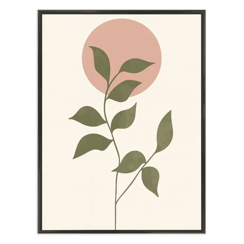 Poster mit Bilderrahmen Botanical Minimal Art - verschiedene Formate Interior Design