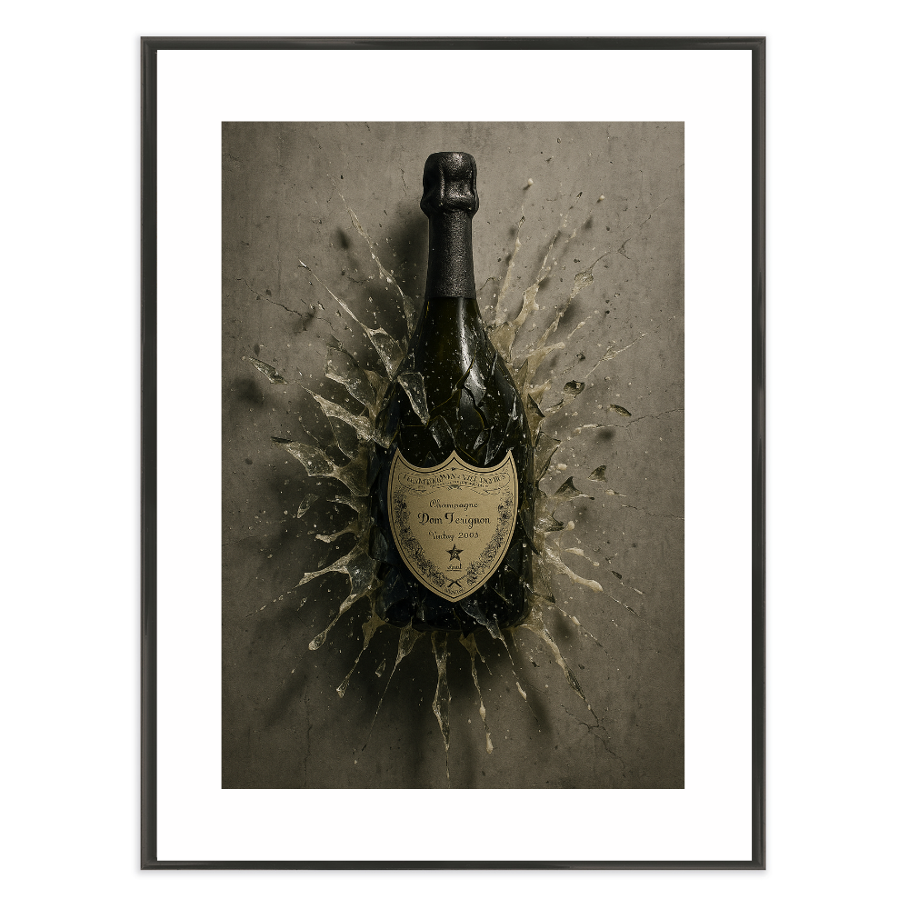 Poster mit Bilderrahmen Champagner - verschiedene Formate
