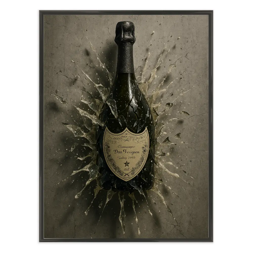 Poster mit Bilderrahmen Champagner - verschiedene Formate Interior Design