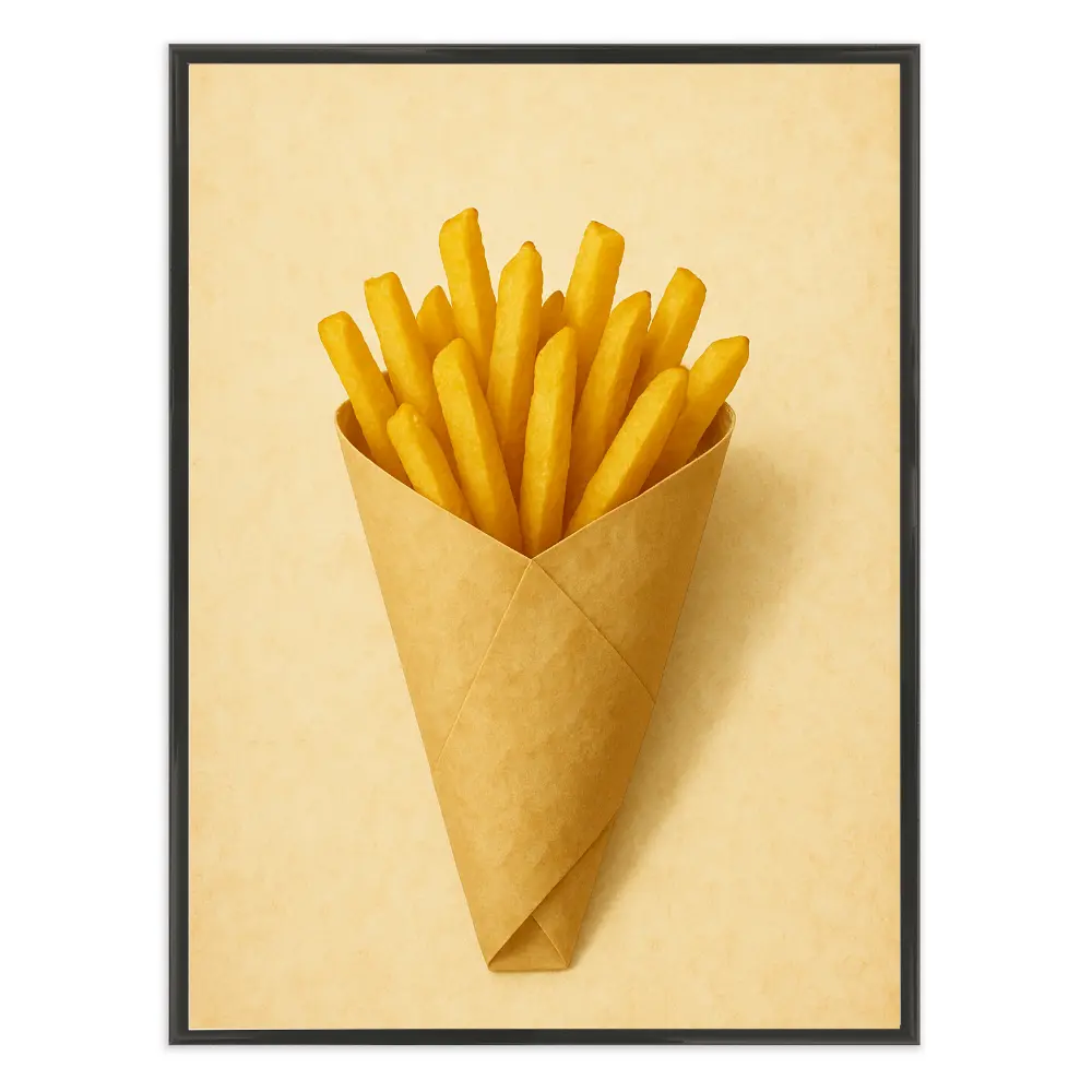 Poster mit Bilderrahmen Pommes Frites - verschiedene Formate Interior Design