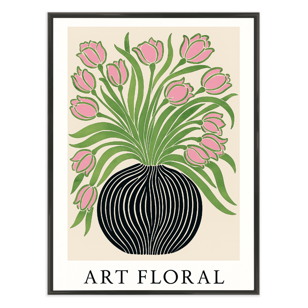 Poster mit Bilderrahmen Art Flower - inklusive Bilderrahmen
