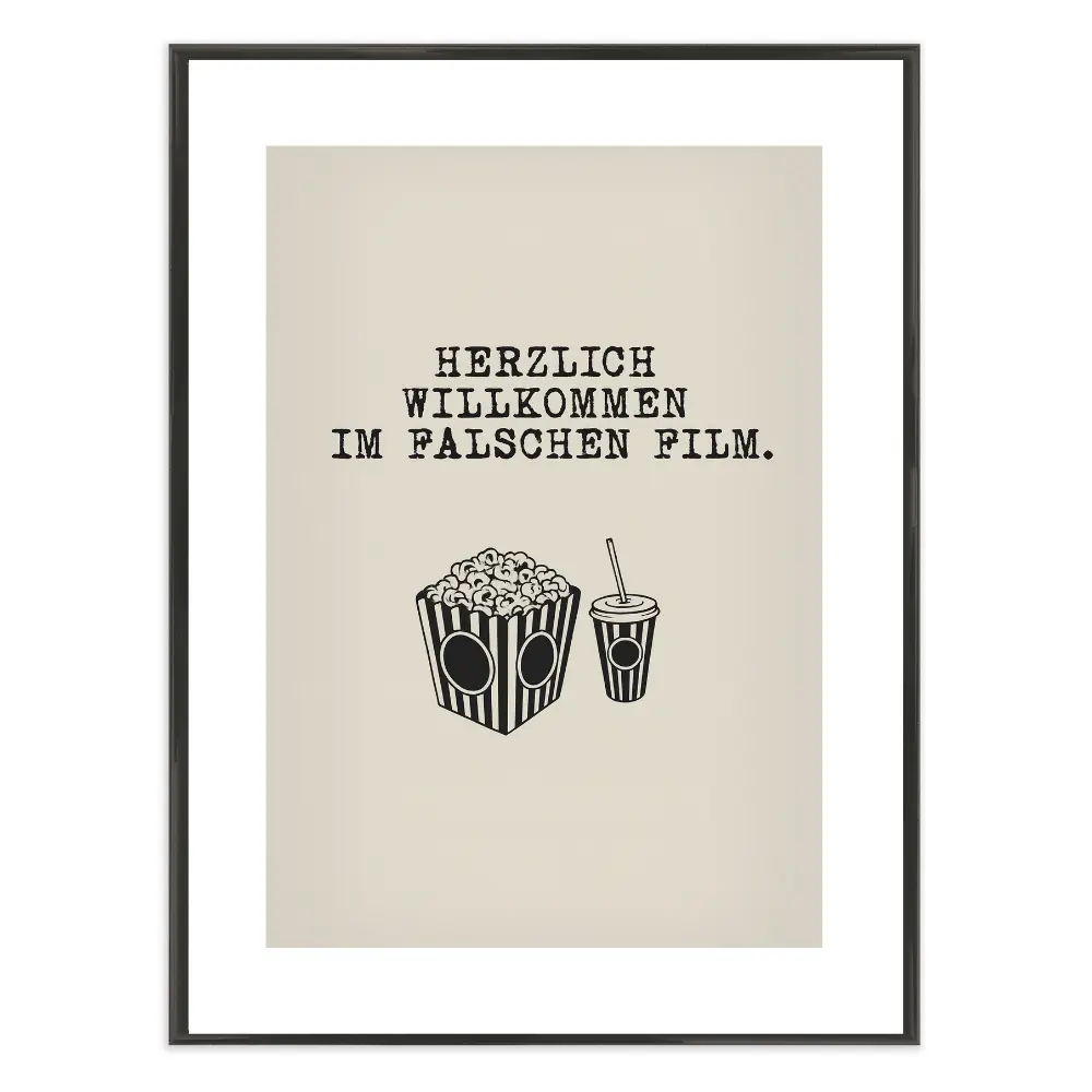 Poster mit Bilderrahmen Falscher Film - verschiedene Formate Interior Design