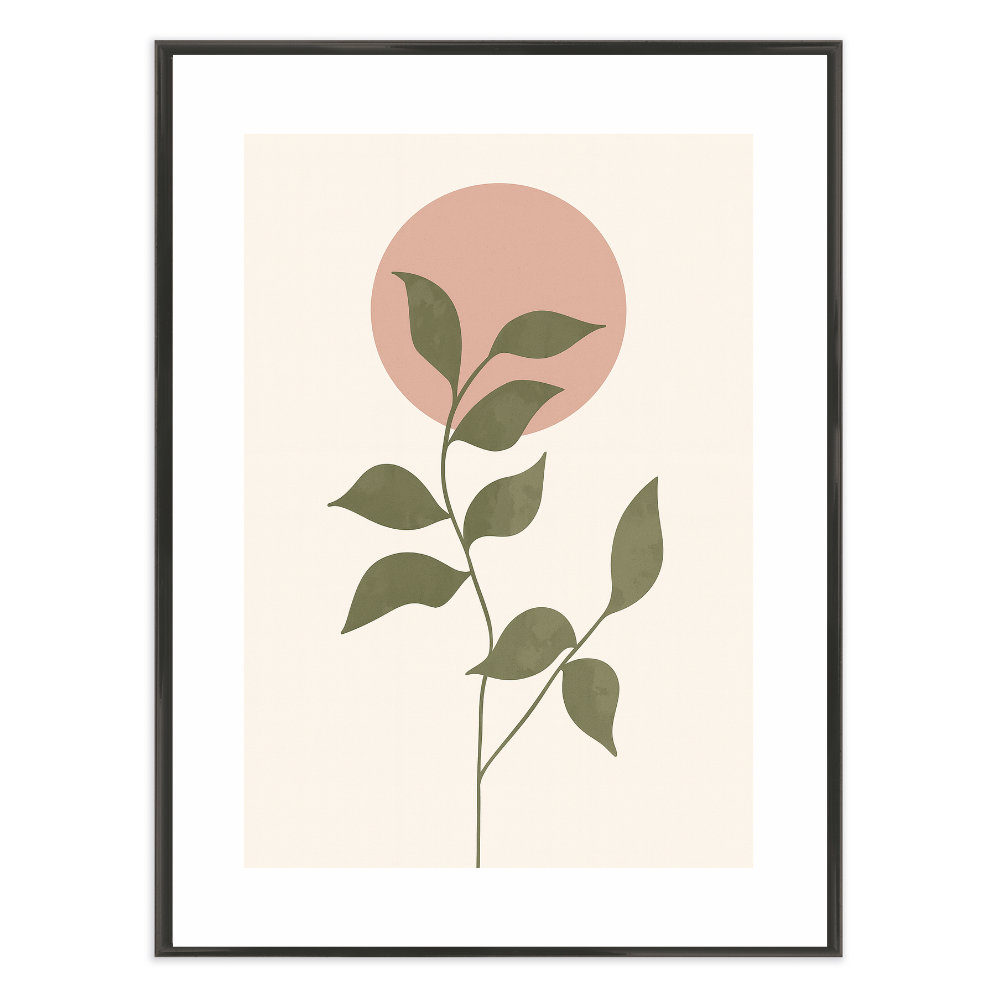 Poster mit Bilderrahmen Botanical Minimal Art - verschiedene Formate
