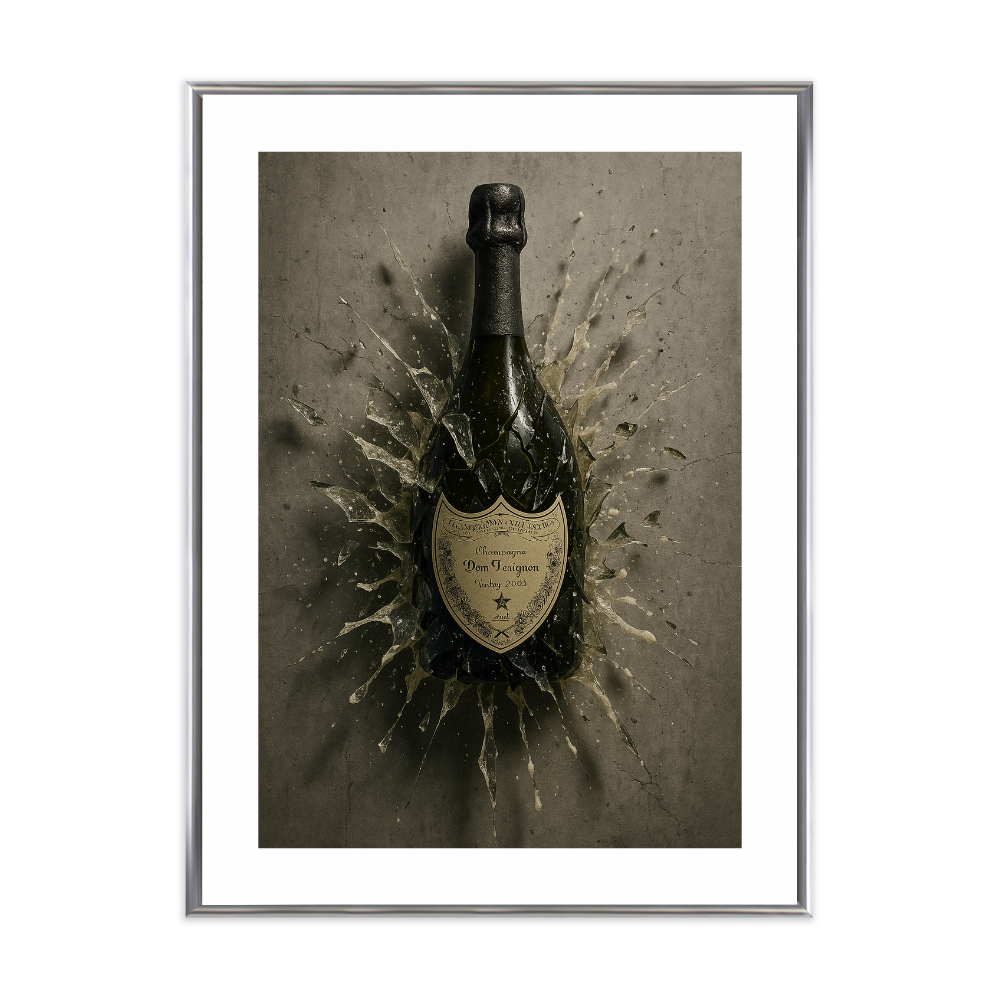 Poster mit Bilderrahmen Champagner - verschiedene Formate