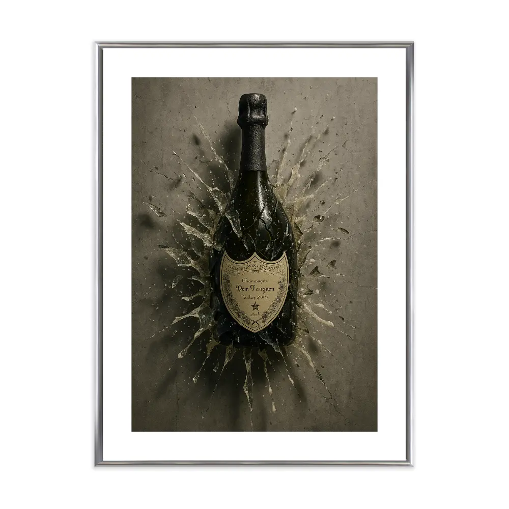 Poster mit Bilderrahmen Champagner - verschiedene Formate Interior Design