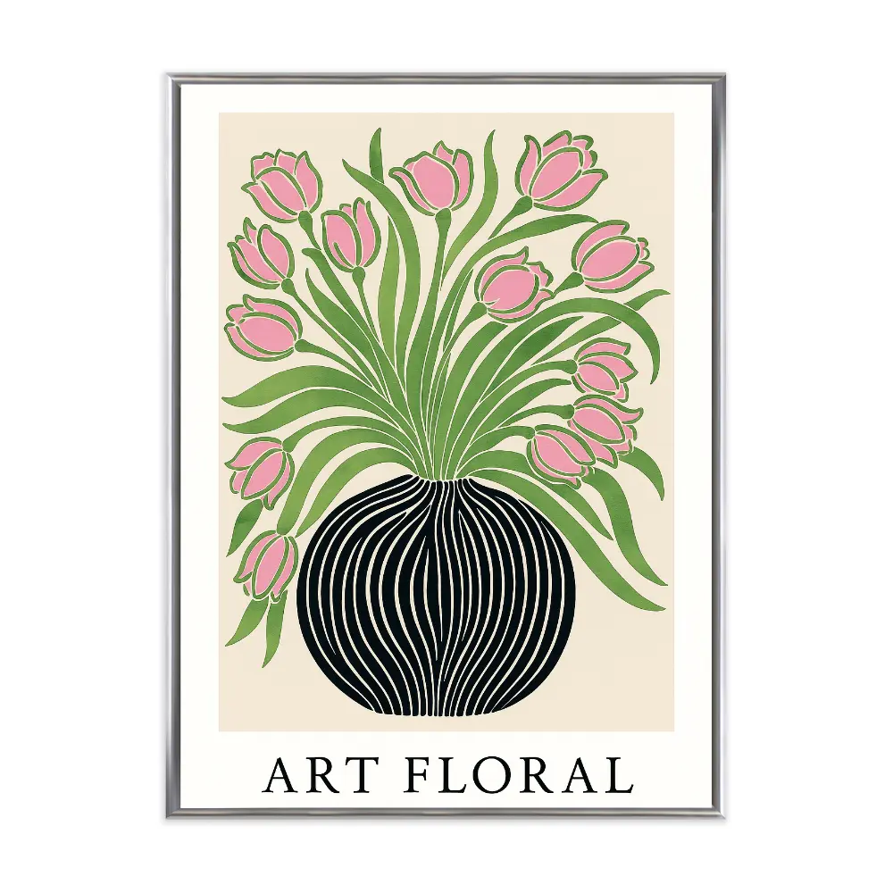 Poster mit Bilderrahmen Art Flower - inklusive Bilderrahmen Interior Design