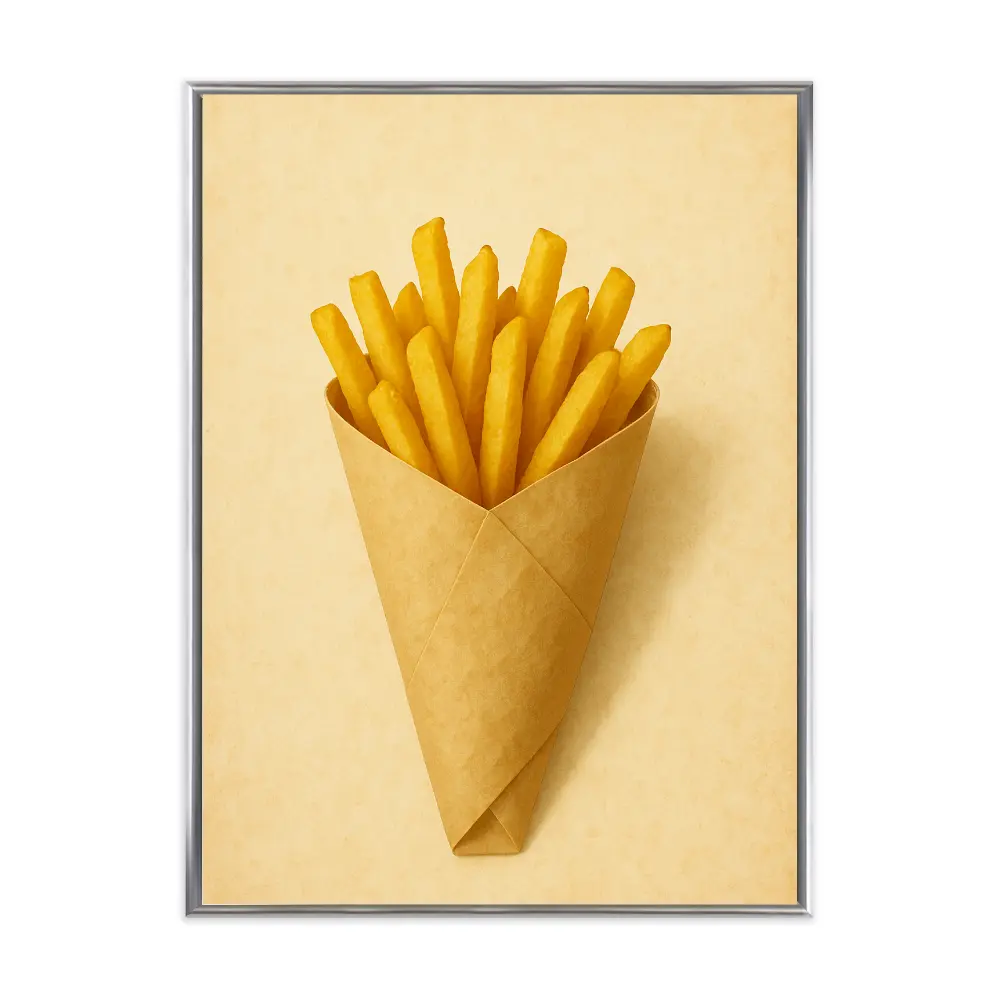Poster mit Bilderrahmen Pommes Frites - verschiedene Formate Interior Design
