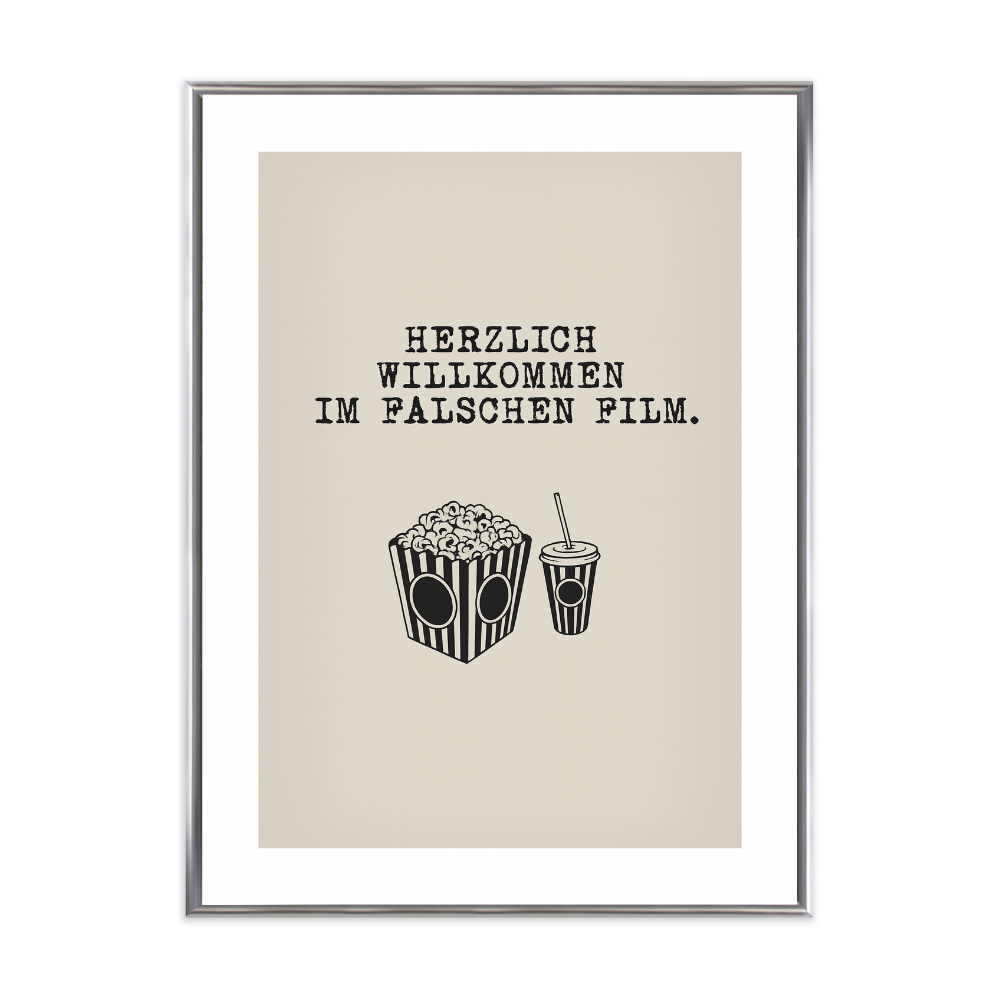 Poster mit Bilderrahmen Falscher Film - verschiedene Formate