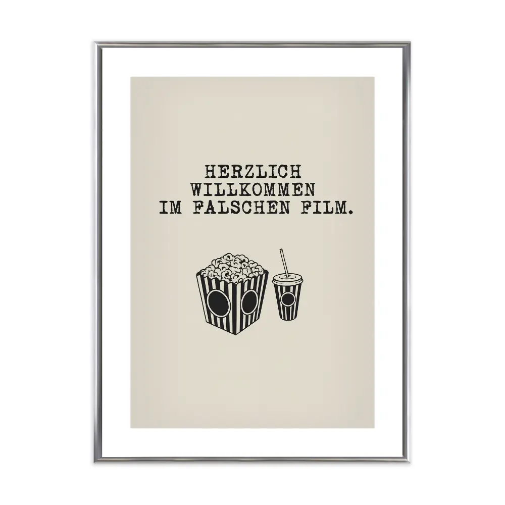 Poster mit Bilderrahmen Falscher Film - verschiedene Formate Interior Design
