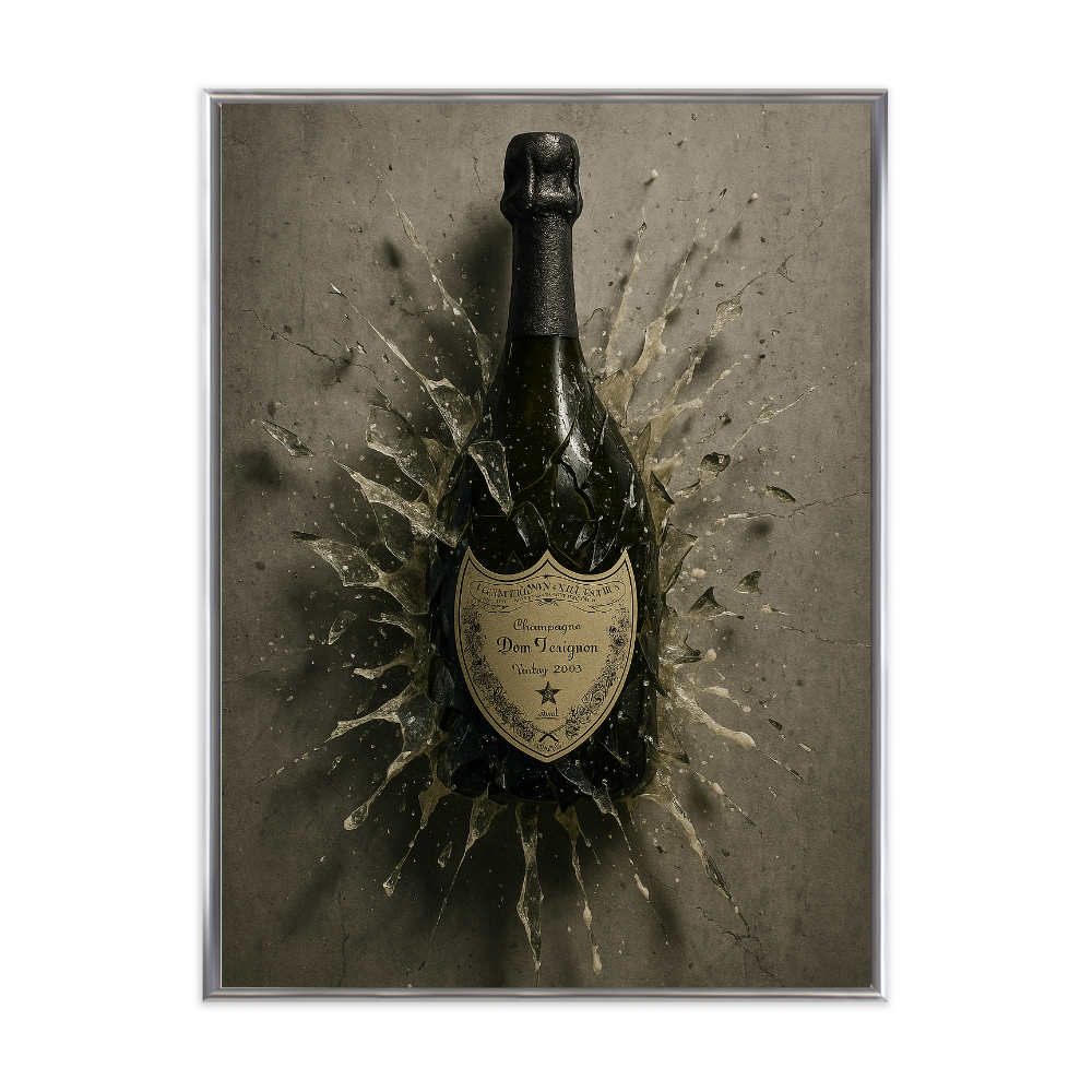 Poster mit Bilderrahmen Champagner - verschiedene Formate