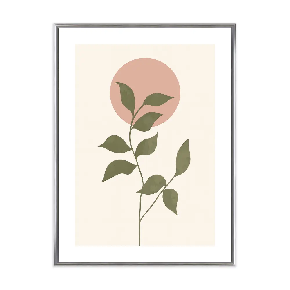 Poster mit Bilderrahmen Botanical Minimal Art - verschiedene Formate Interior Design