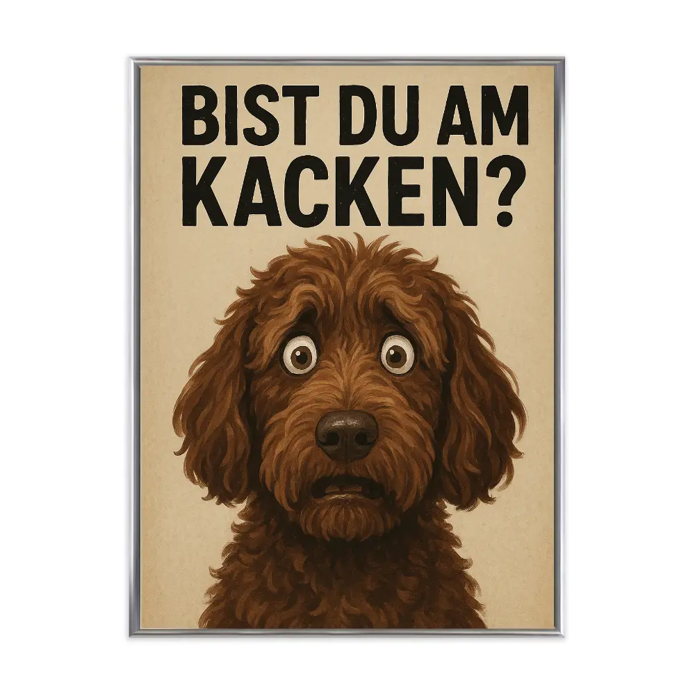 Poster mit Bilderrahmen Bist Du am...? - inklusive Bilderrahmen Interior Design