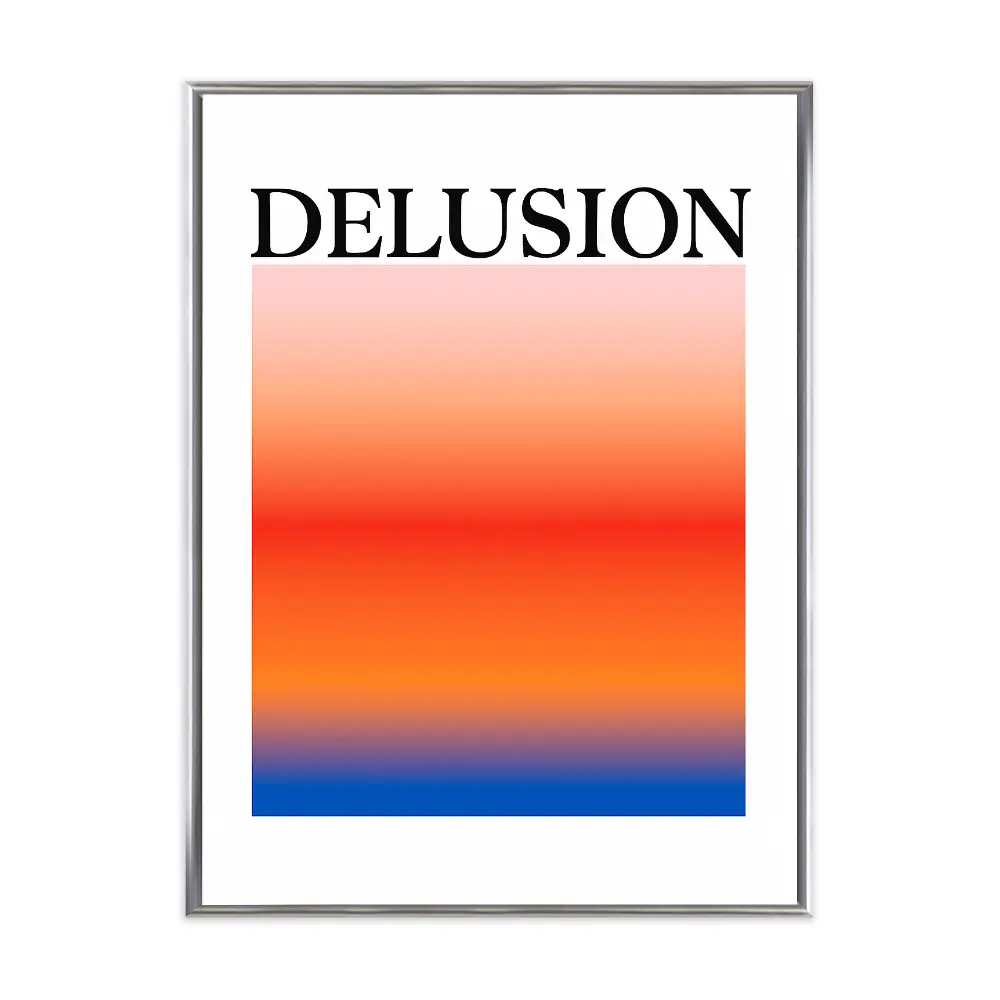 Poster mit Bilderrahmen Delusion - inklusive Bilderrahmen Interior Design