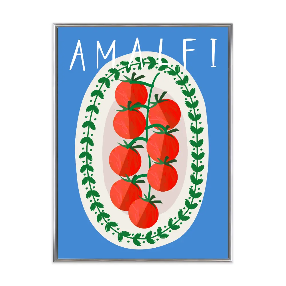 Poster mit Bilderrahmen Amalfi - verschiedene Formate Interior Design