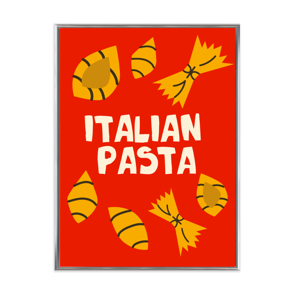 Poster mit Bilderrahmen Italian Pasta - verschiedene Formate