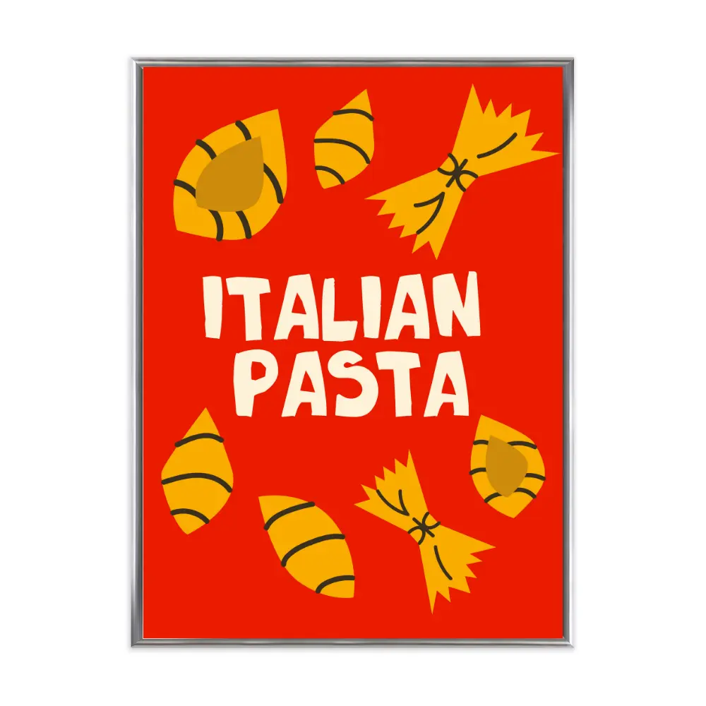 Poster mit Bilderrahmen Italian Pasta - verschiedene Formate Interior Design