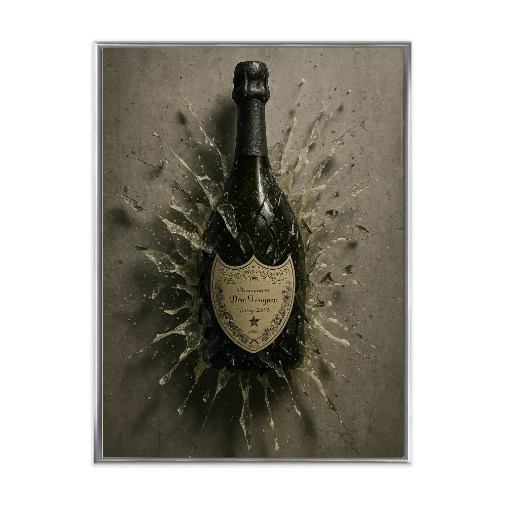 Poster mit Bilderrahmen Champagner - verschiedene Formate Interior Design
