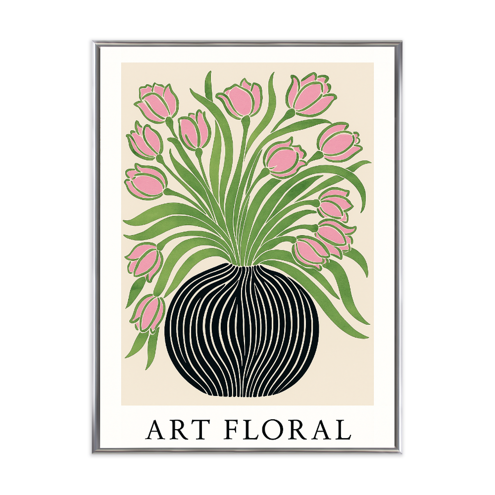 Poster mit Bilderrahmen Art Flower - inklusive Bilderrahmen