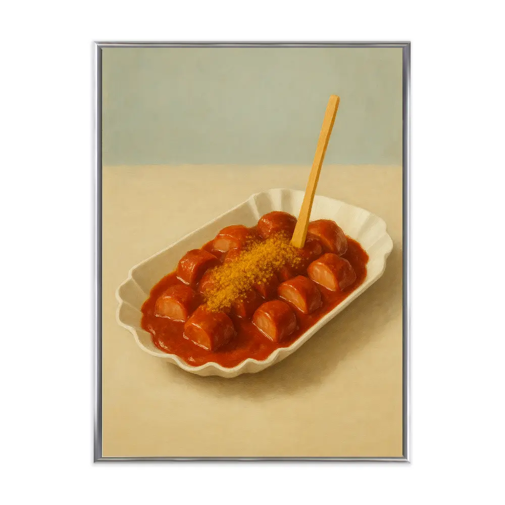 Poster mit Bilderrahmen Currywurst - verschiedene Formate Interior Design