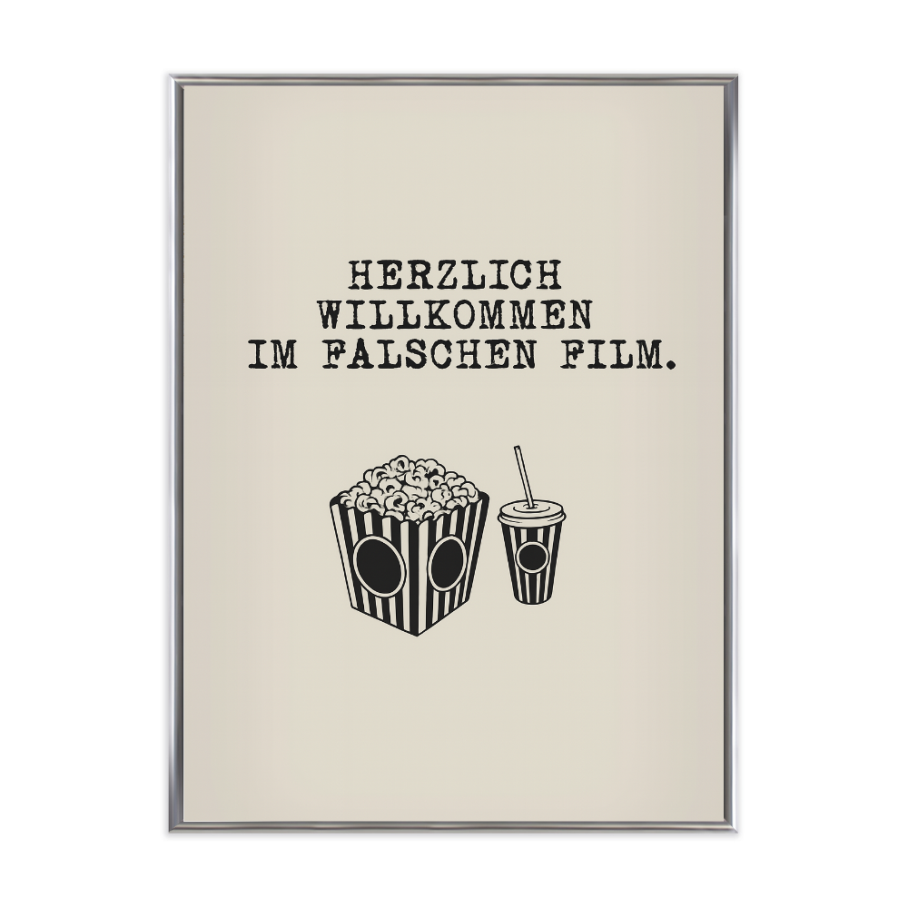 Poster mit Bilderrahmen Falscher Film - verschiedene Formate