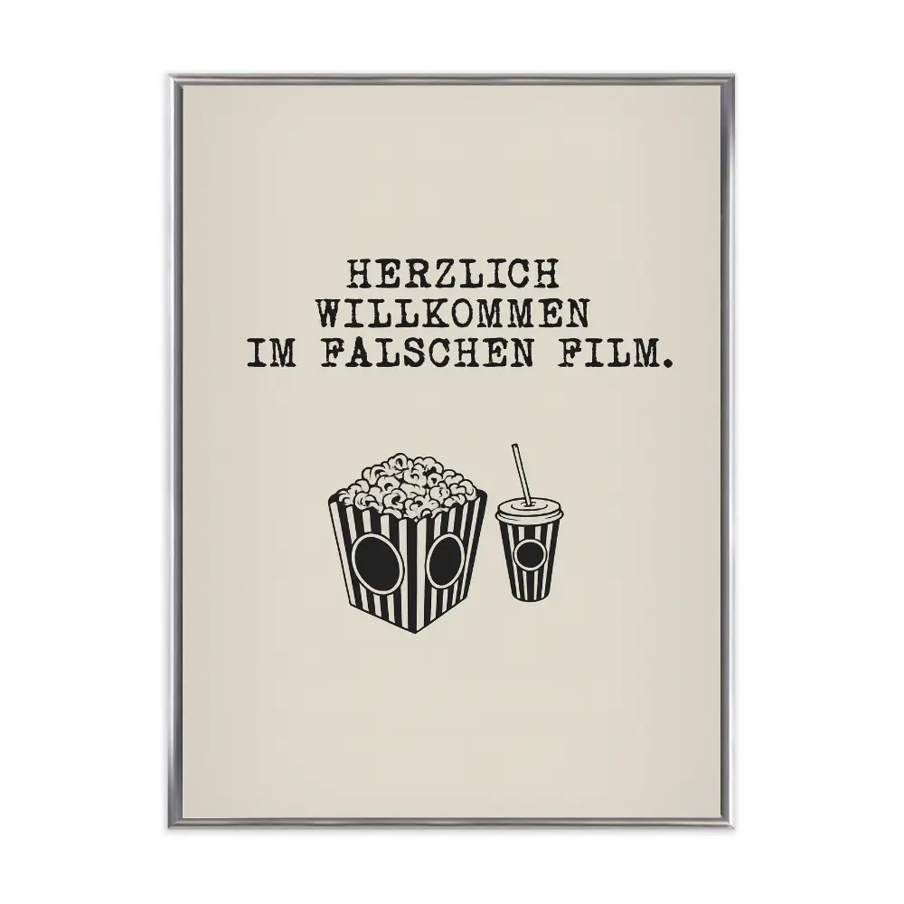 Poster mit Bilderrahmen Falscher Film - verschiedene Formate Interior Design
