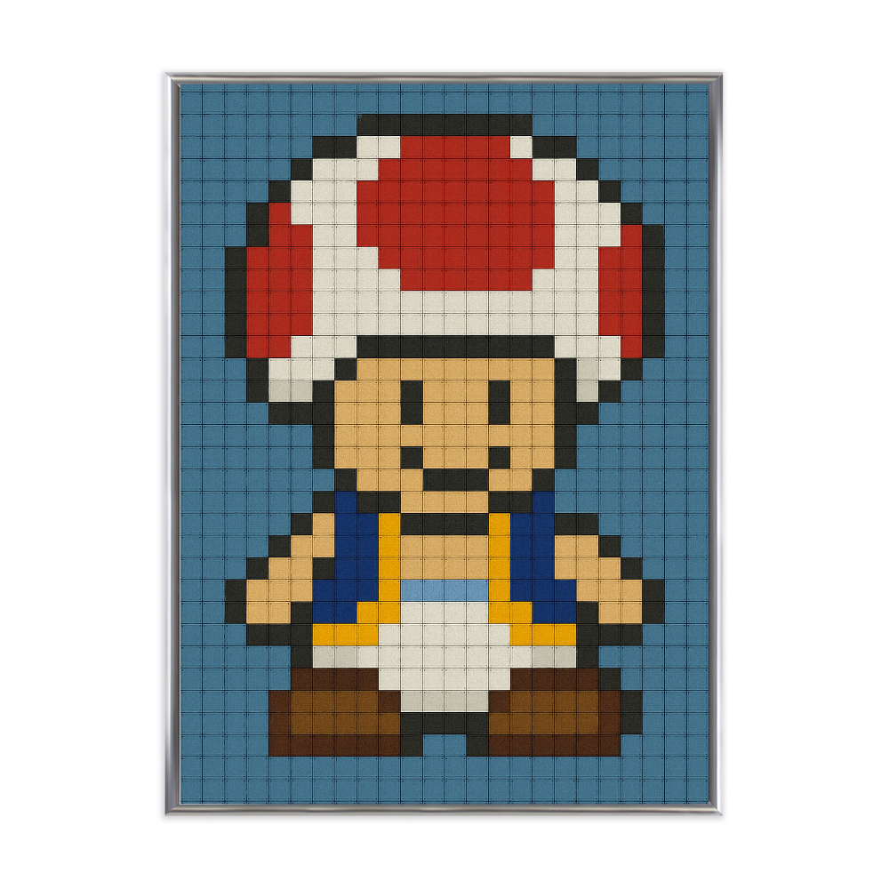 Poster mit Bilderrahmen Toad Pixel - verschiedene Formate