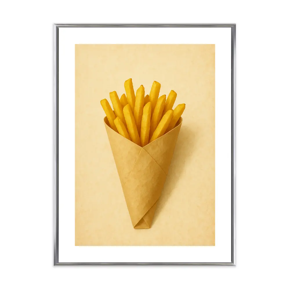 Poster mit Bilderrahmen Pommes Frites - verschiedene Formate Interior Design