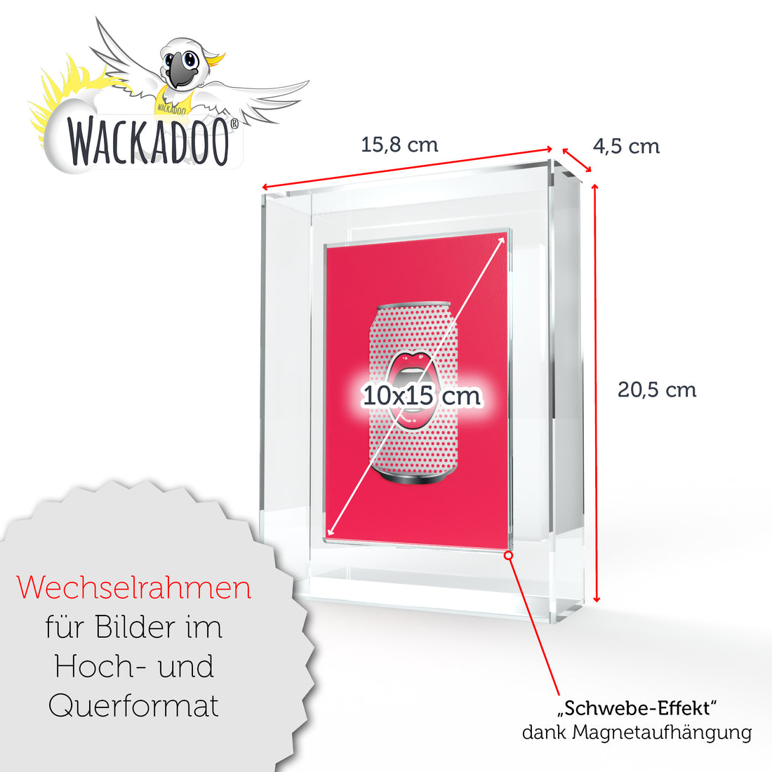 Wackadoo® Design Bilderrahmen aus Acrylglas &quot;pure the set 3.0&quot;