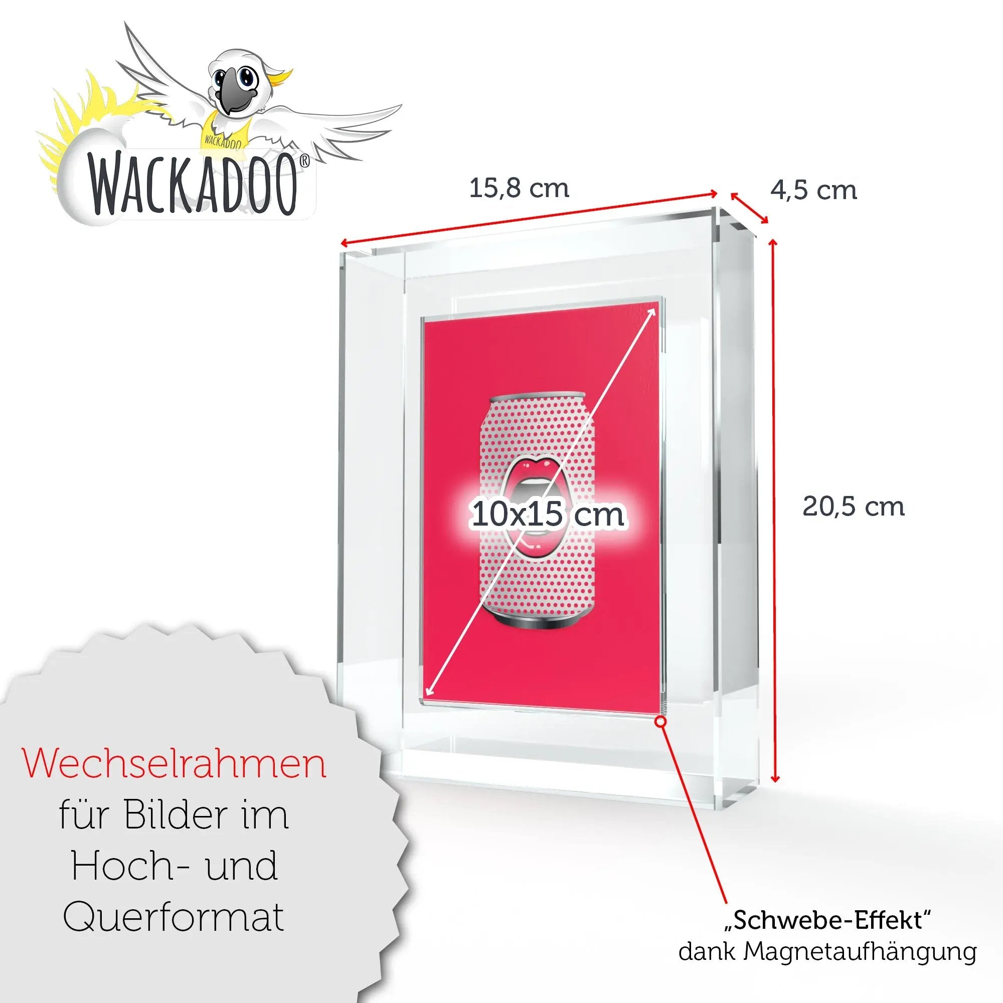 Wackadoo® Design Bilderrahmen aus Acrylglas "pure the set 10.0" Bundle