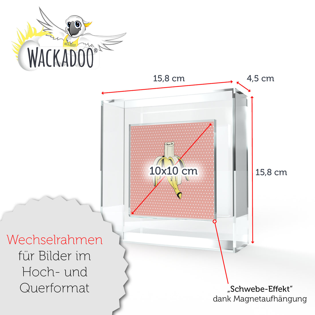 Wackadoo® Design Bilderrahmen aus Acrylglas &quot;pure the set 2.0&quot;