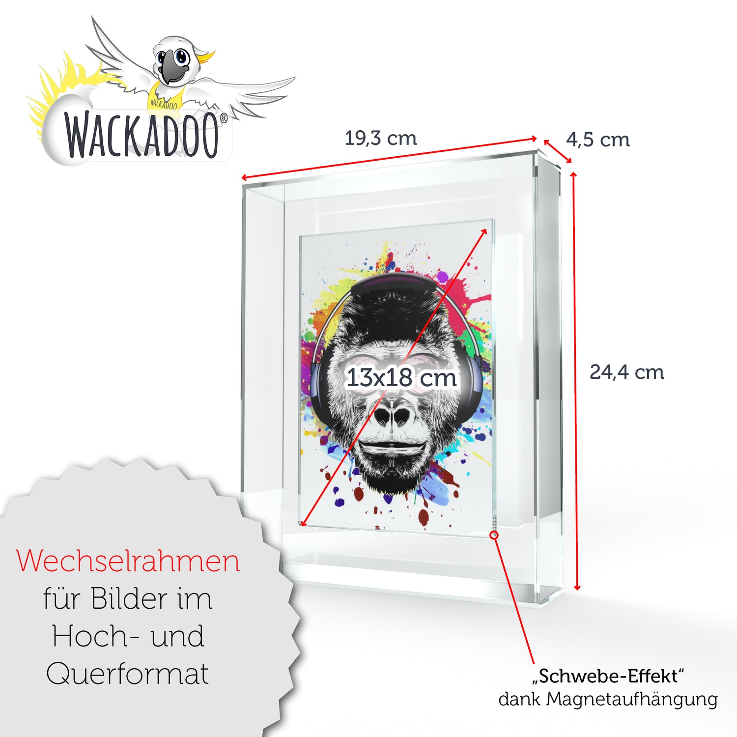 Wackadoo® Design Bilderrahmen aus Acrylglas &quot;pure the set 10.0&quot;