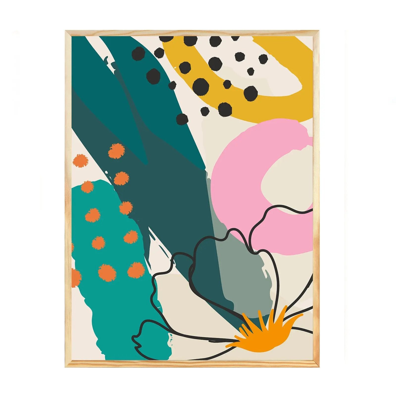 Poster mit Bilderrahmen Abstrakt - inklusive Bilderrahmen Interior Design