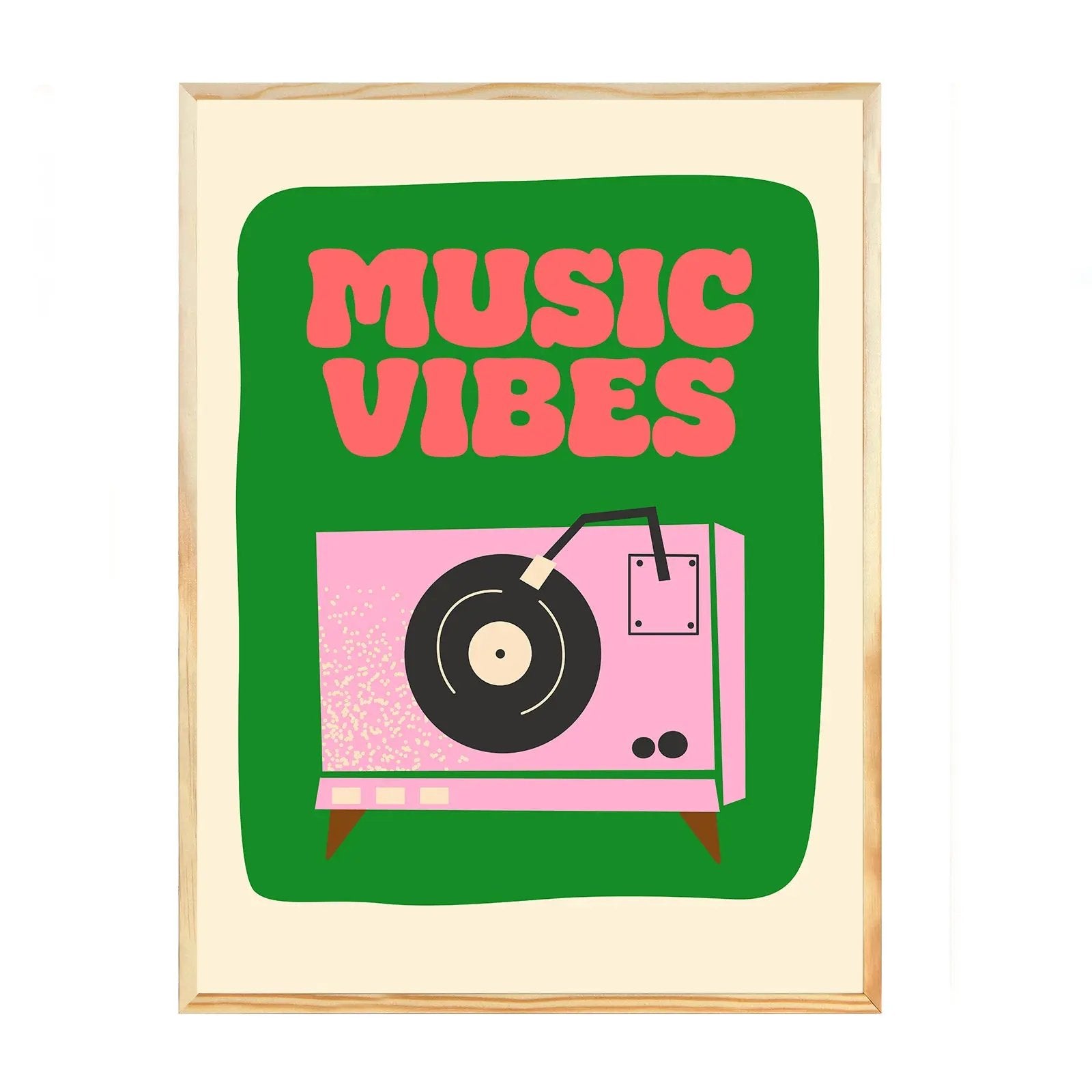 Poster mit Bilderrahmen Music Vibes - inklusive Bilderrahmen Interior Design