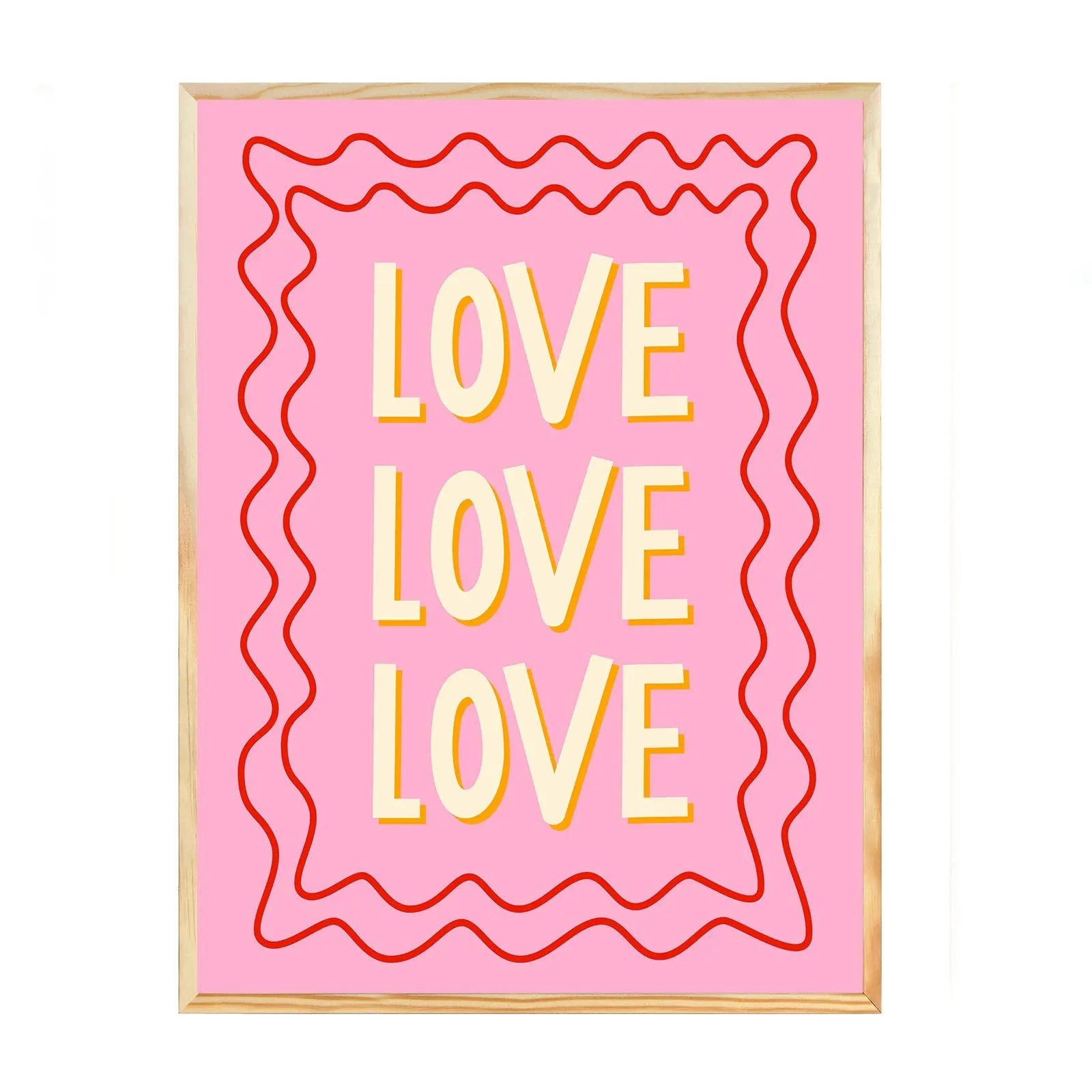 Poster mit Bilderrahmen Love - verschiedene Formate Interior Design