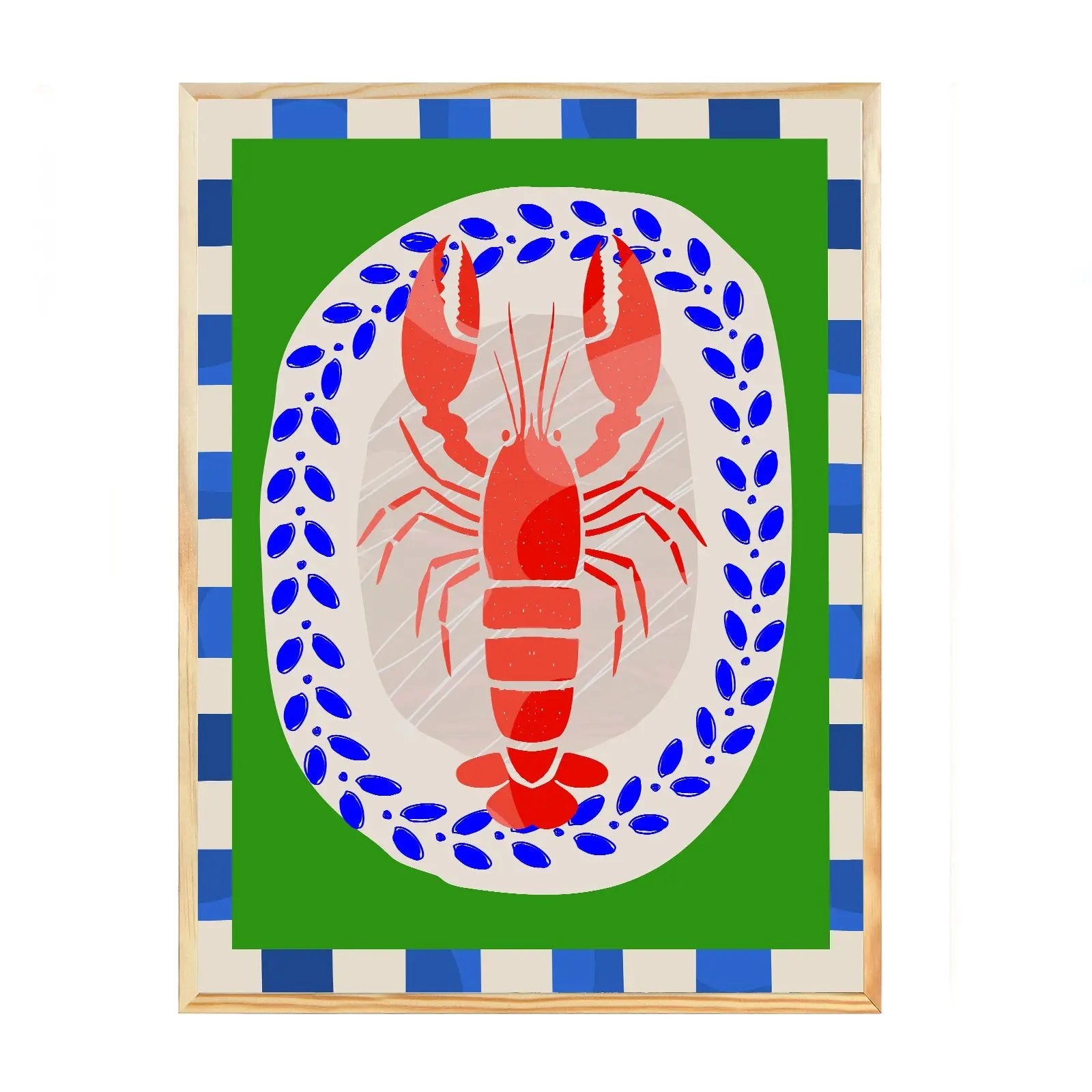 Poster mit Bilderrahmen Hummer - verschiedene Formate Interior Design