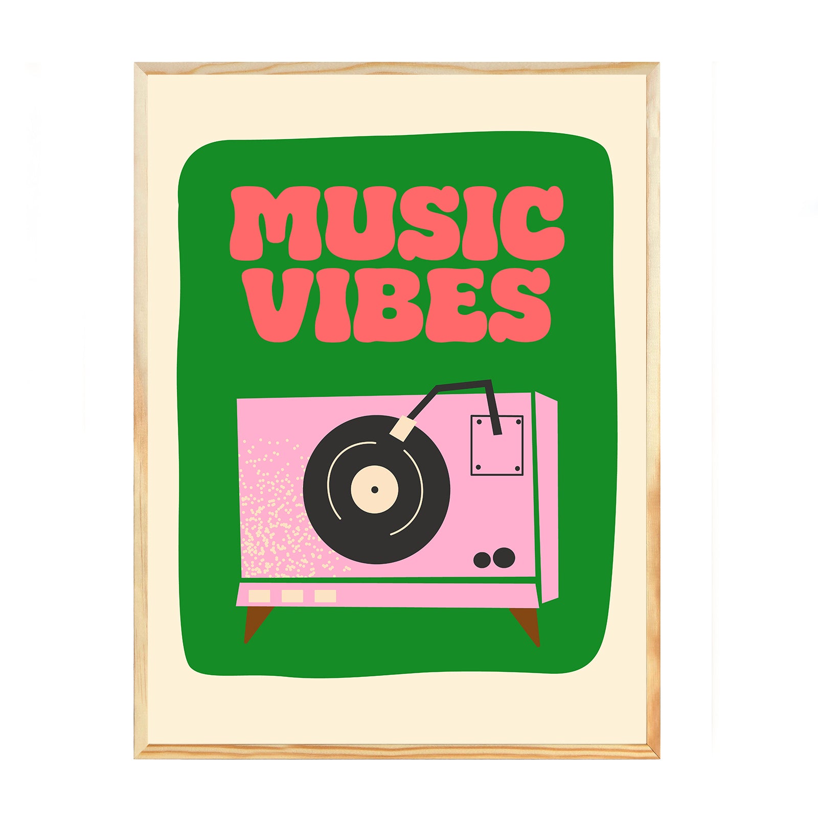 Poster mit Bilderrahmen Music Vibes - inklusive Bilderrahmen