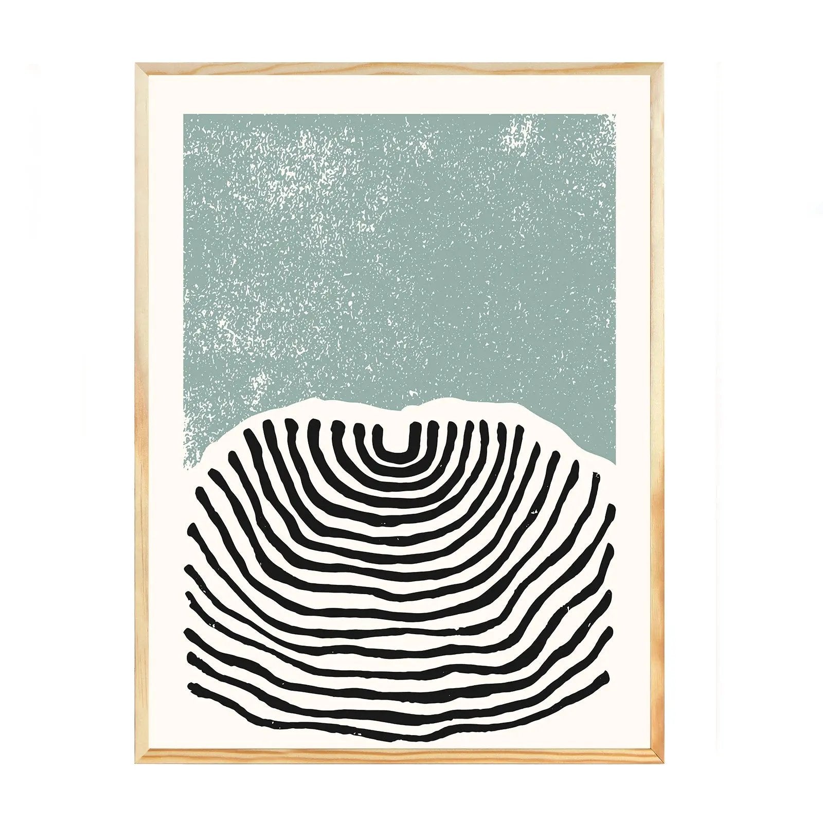 Poster mit Bilderrahmen Abstrakt Blau - inklusive Bilderrahmen Interior Design