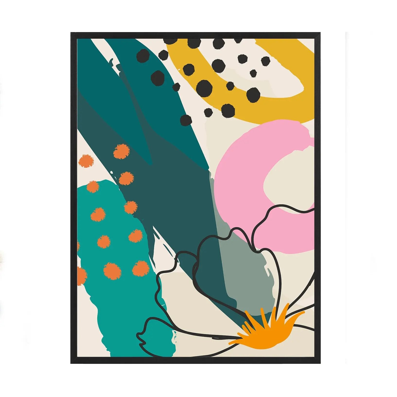 Poster mit Bilderrahmen Abstrakt - inklusive Bilderrahmen Interior Design