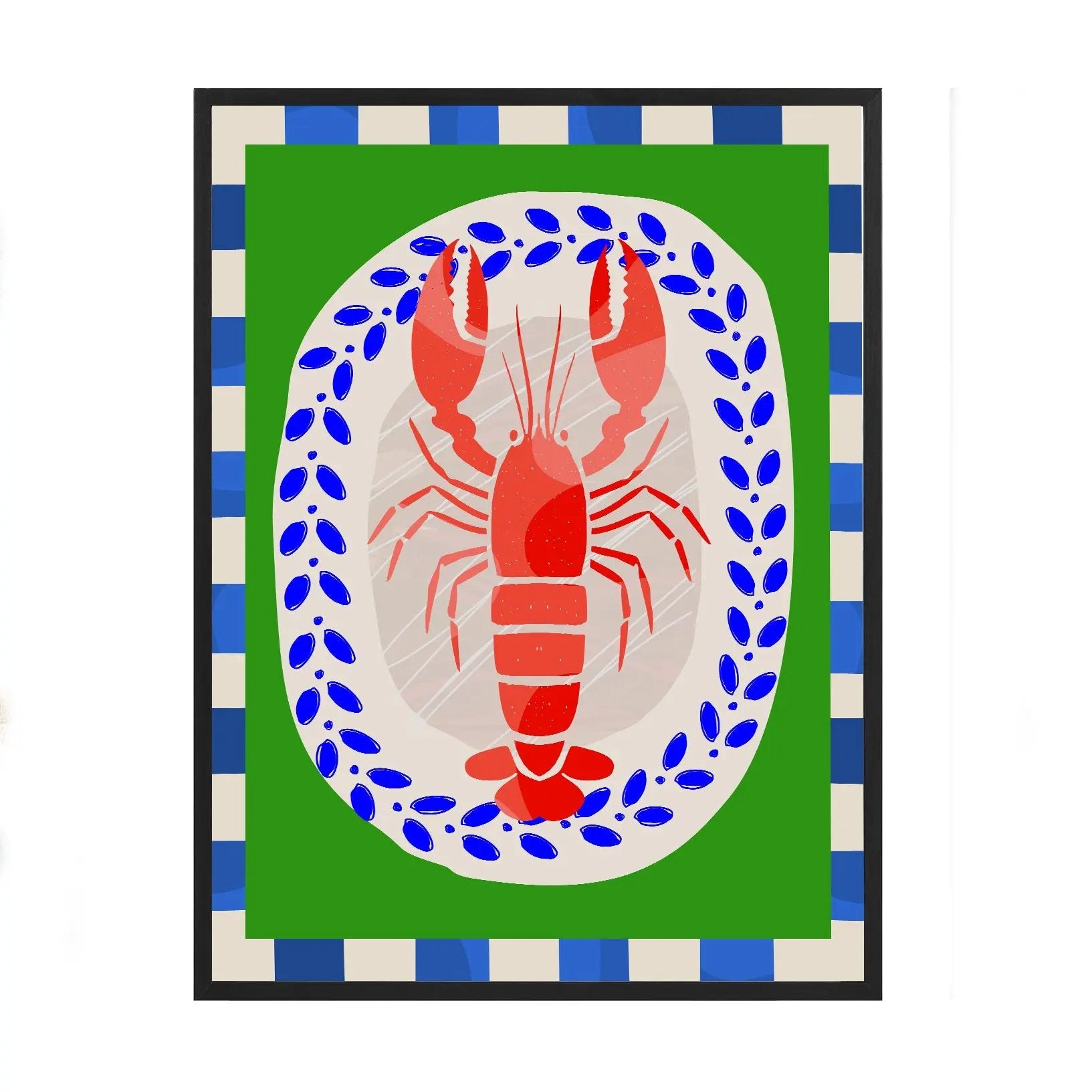 Poster mit Bilderrahmen Hummer - verschiedene Formate Interior Design